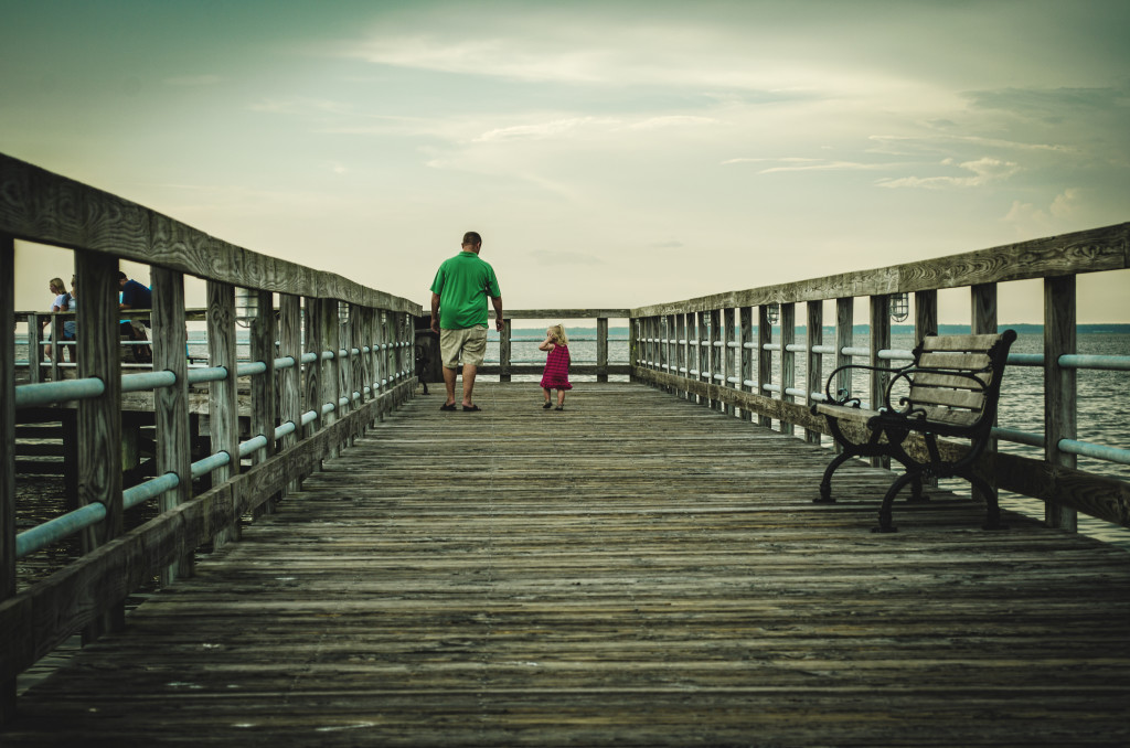 Justin and Addison on dock